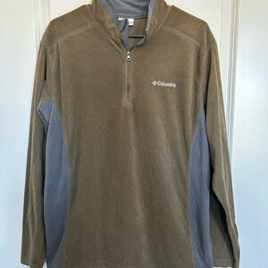 Columbia Men's Zip Up Sweater - Olive and Gray